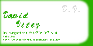 david vitez business card